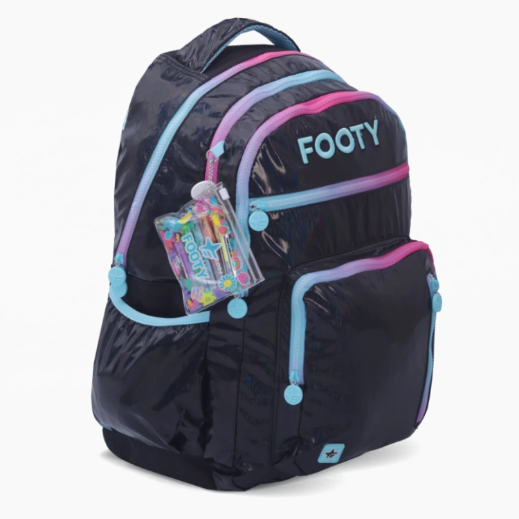Mochila Escolar Footy 2026 Colorland Negra 18" Art.F26313